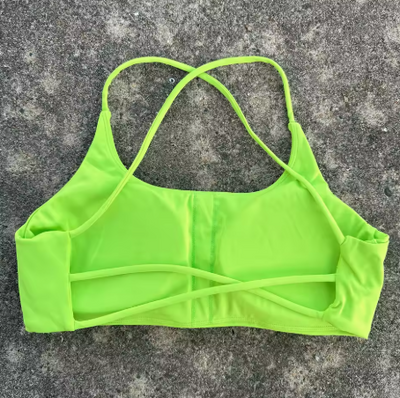 Secret Polly Women's Strappy Cross-back Performance Sports Bra