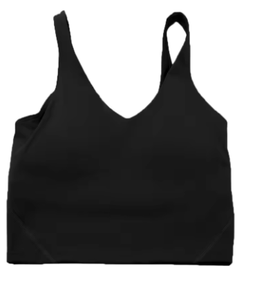 Secret Polly Women's V-Neck Seamless Active Crop Tank